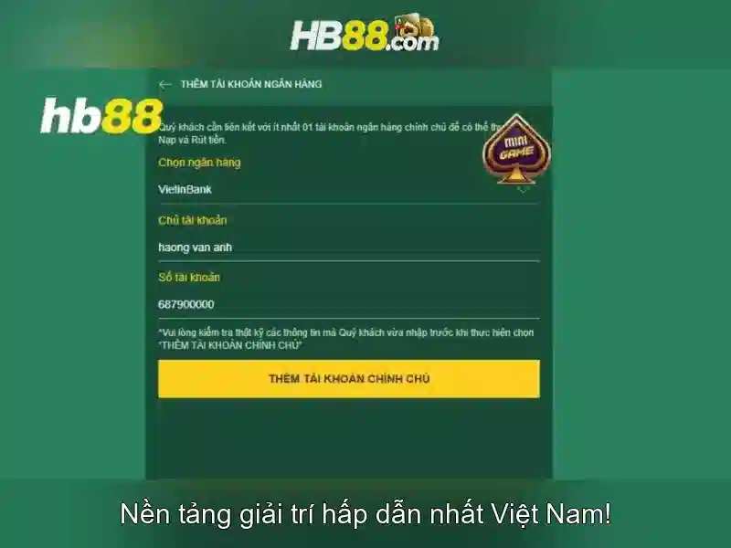 Các trò chơi có tại HB88